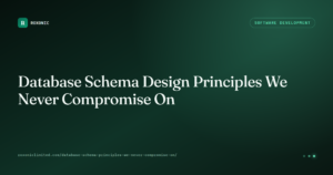 Database Schema Design Principles — Roxonic