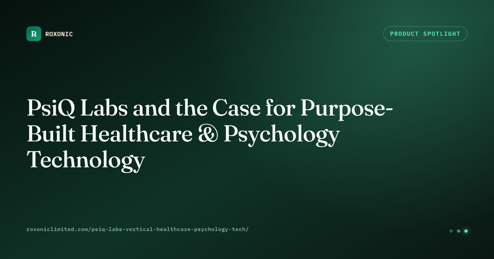 PsiQ Labs — Healthcare and Psychology Technology
