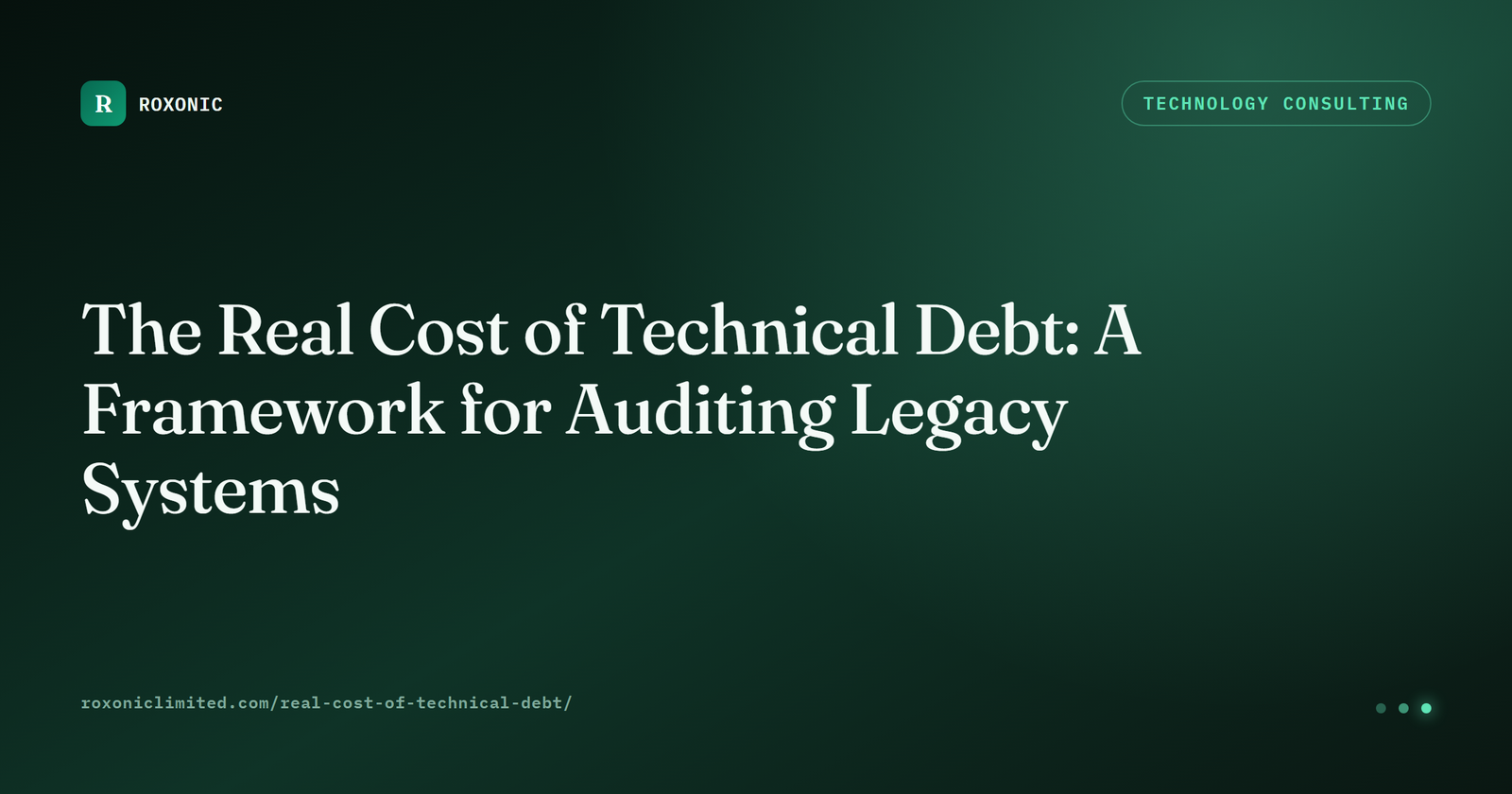 The Real Cost of Technical Debt — Roxonic